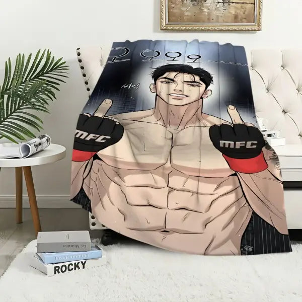 Classic Comic J-Joo Jaekyung Blanket Soft Plush Nap Sofa rug for Living Room Warm Office Bedroom Birthday Home Travel