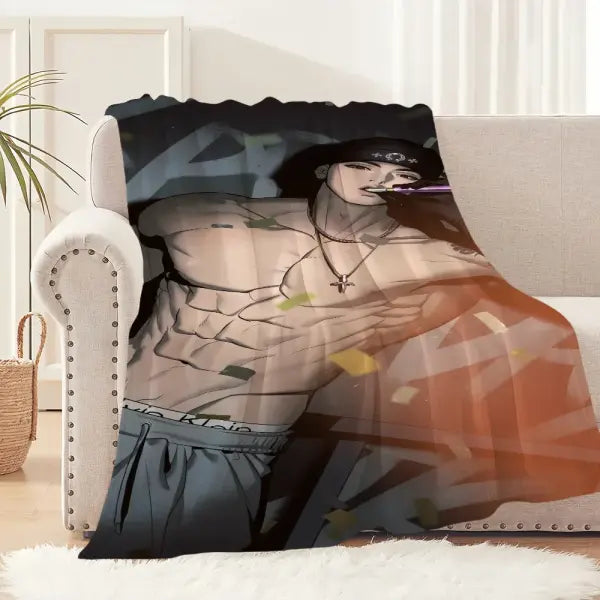 Classic Comic J-Joo Jaekyung Blanket Soft Plush Nap Sofa rug for Living Room Warm Office Bedroom Birthday Home Travel