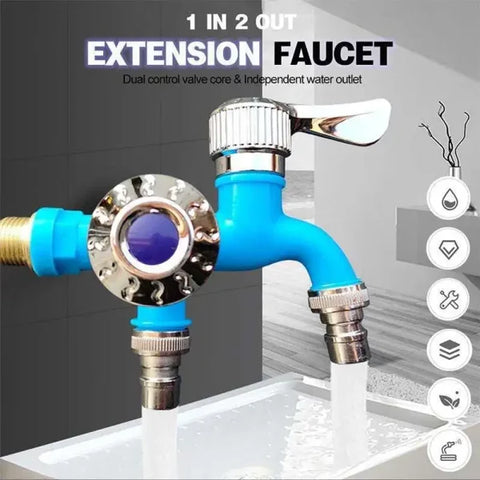 Classic Dual Handle Basin Faucet with ABS Plastic and Ceramic Valve Core