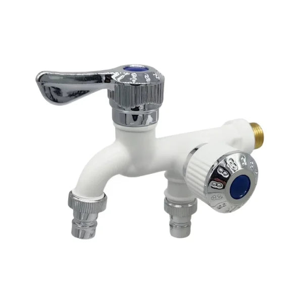 Classic Dual Handle Basin Faucet with ABS Plastic and Ceramic Valve Core