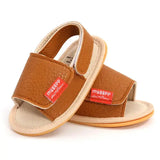 Classic Leather Baby Sandals – Soft Non-Slip Baby Walking Shoes with Bow for Boys & Girls