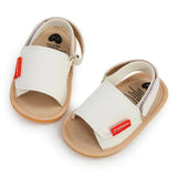 Classic Leather Baby Sandals – Soft Non-Slip Baby Walking Shoes with Bow for Boys & Girls