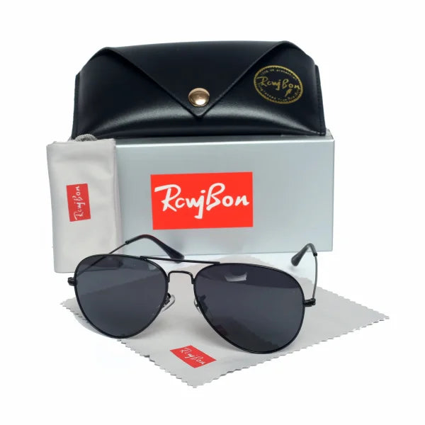 Classic Pilot Polarized Sunglasses for Men - Luxury Metal UV400 Aviation Driving Shades
