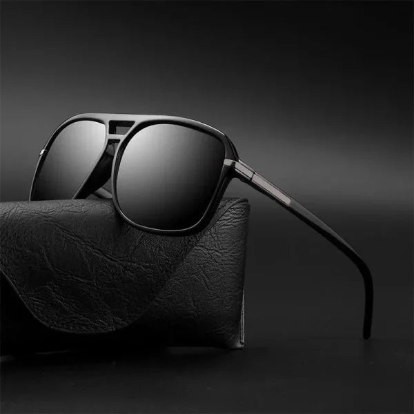 Classic Pilot Vintage Polarized Sunglasses - Retro UV400 Driving Shades