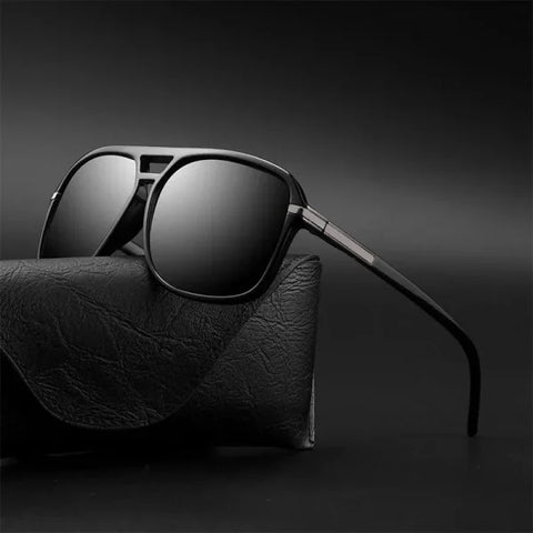 Classic Pilot Vintage Polarized Sunglasses - Retro UV400 Driving Shades