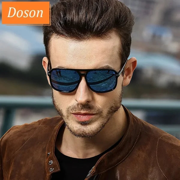 Classic Pilot Vintage Polarized Sunglasses - Retro UV400 Driving Shades