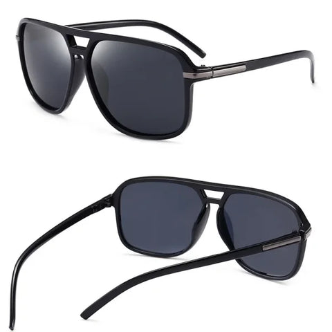 Classic Pilot Vintage Polarized Sunglasses - Retro UV400 Driving Shades