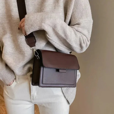 Classic PU Leather Crossbody Bag for Women – Stylish Travel Flap Handbag - Himpall
