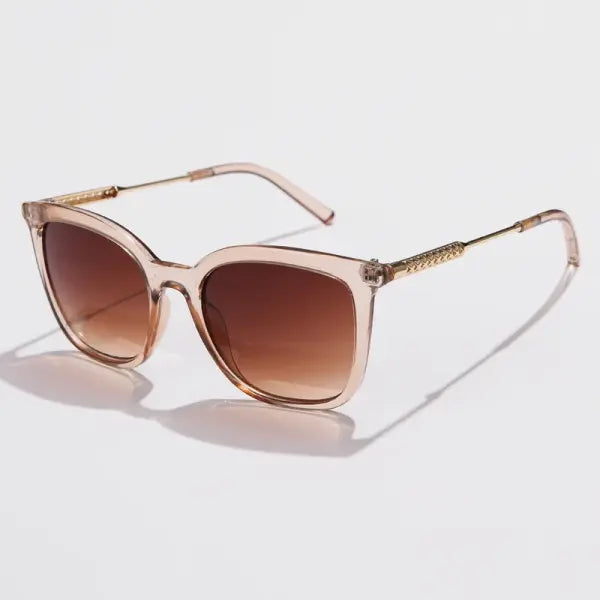 Square Cycling Sunglasses Alloy Frame Retro Gradient