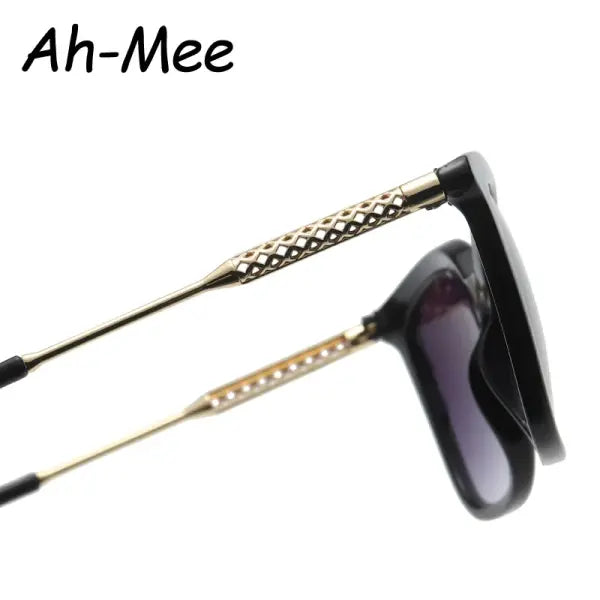 Square Cycling Sunglasses Alloy Frame Retro Gradient