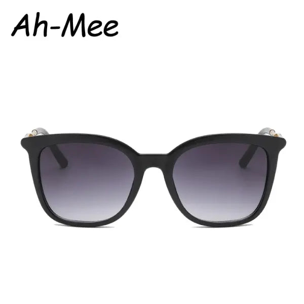 Square Cycling Sunglasses Alloy Frame Retro Gradient