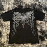 Y2K Gothic Style Oversized T Shirt Cotton Blend Street Aesthetic - 4 / XXXL