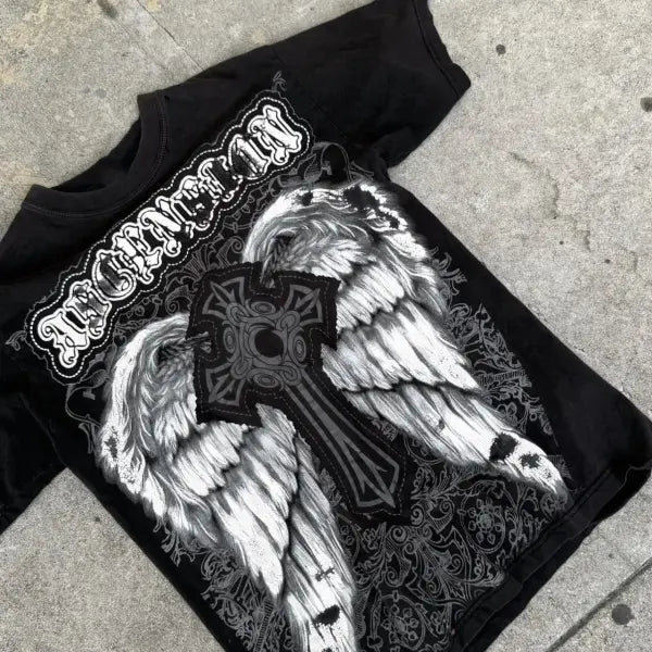 Y2K Gothic Style Oversized T Shirt Cotton Blend Street Aesthetic - 5 / XXXL