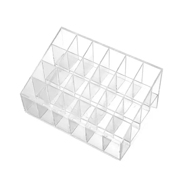 9–40 Grid Clear Acrylic Lipstick Organizer Makeup Storage Box & Cosmetic Display Stand - 24grids-large
