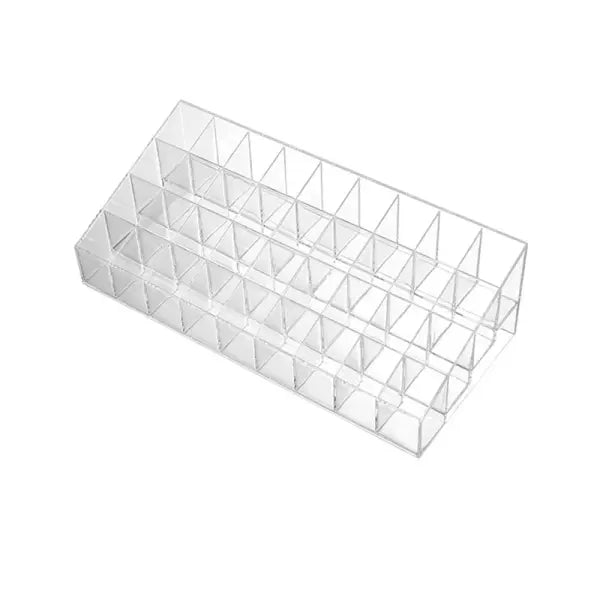 9–40 Grid Clear Acrylic Lipstick Organizer Makeup Storage Box & Cosmetic Display Stand - 36grids