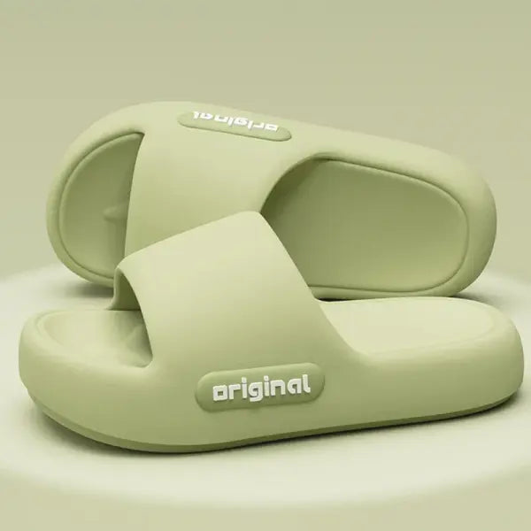 Cloud Slippers Platform Shoes Type Fashion Print Soft Beach Slides - green / 36-37