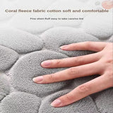 Cobblestone Embossed Bath Mat Microfiber – Absorbent Quick Drying Rug - Navy Blue / 40x60cm
