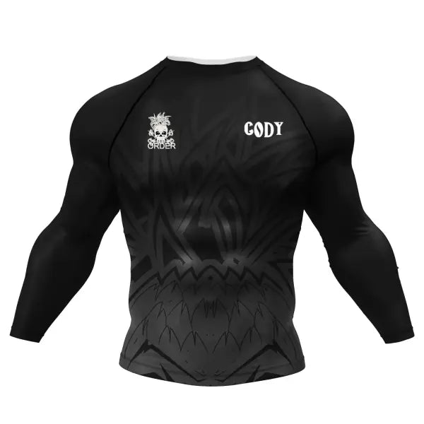 Cody Lundin Tattoo Compression Shirt – Men’s Long Sleeve Gym Rashguard for BJJ Jiu Jitsu & Boxing - AS008 / M(160-170cm