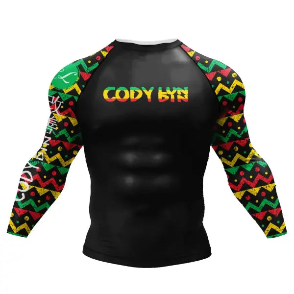 Cody Lundin Tattoo Compression Shirt – Men’s Long Sleeve Gym Rashguard for BJJ Jiu Jitsu & Boxing - AS016 / M(160-170cm