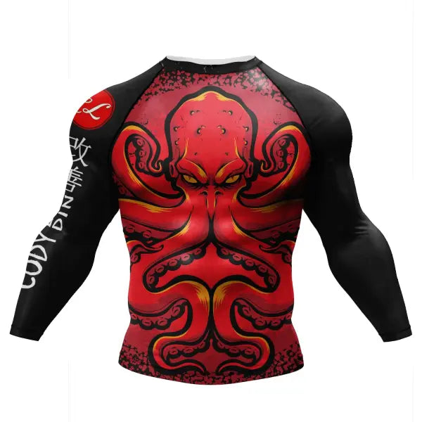 Cody Lundin Tattoo Compression Shirt – Men’s Long Sleeve Gym Rashguard for BJJ Jiu Jitsu & Boxing - AS002 / M(160-170cm