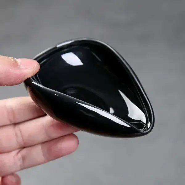 Coffee Bean Measuring Cup Ceramic Weighing Tray Coffee Powder Dosage Tray Suitable for Home Cafe Simple Coffee Tray