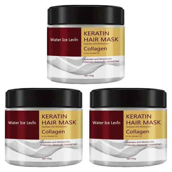 Collagen Keratin Hair Mask – Deep Repair Conditioner for Frizz Control Moisture & Damaged Hair - 3pcs