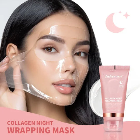 75ml Collagen Overnight Wrapping Peel Off Facial Mask Korean Collagen Night Wrapping Mask Deeply Hydrates Night Care