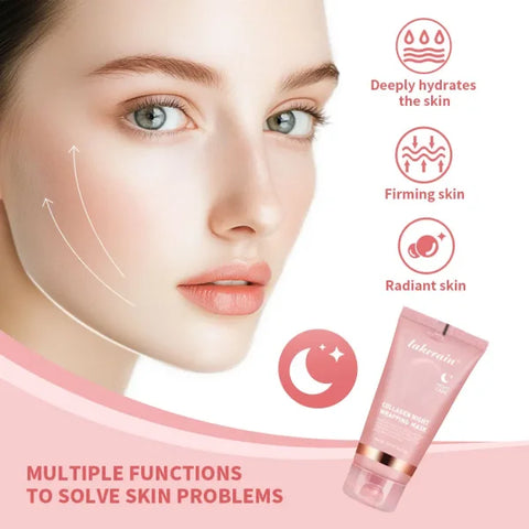 75ml Collagen Overnight Wrapping Peel Off Facial Mask Korean Collagen Night Wrapping Mask Deeply Hydrates Night Care