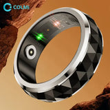 COLMI R11 Ceramic Smart Ring for Men Fidget Spinner Anxiety Relieve Ring with Charging Case Health Monitor 5ATM