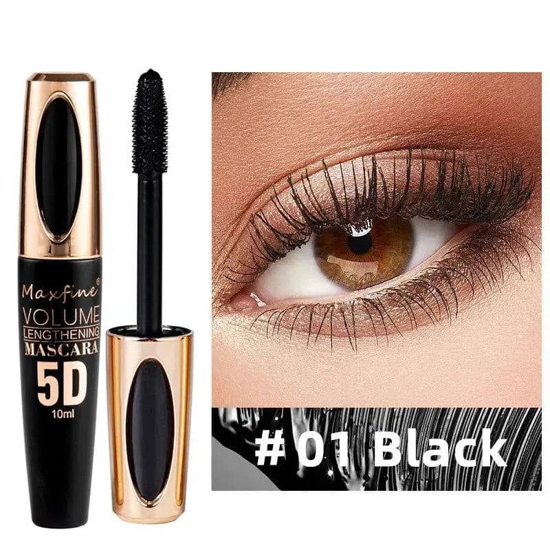 Colorful 5D Volume Mascara: Waterproof Curling Silk Extension Cream - 01