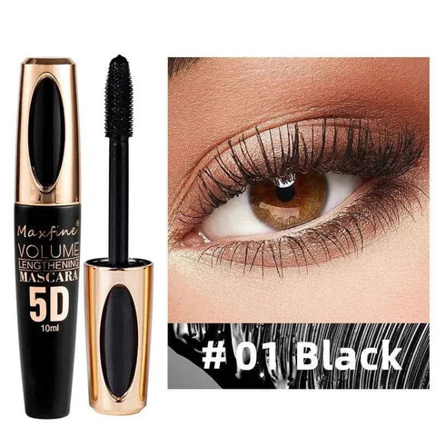 Colorful 5D Volume Mascara: Waterproof Curling Silk Extension Cream - 01