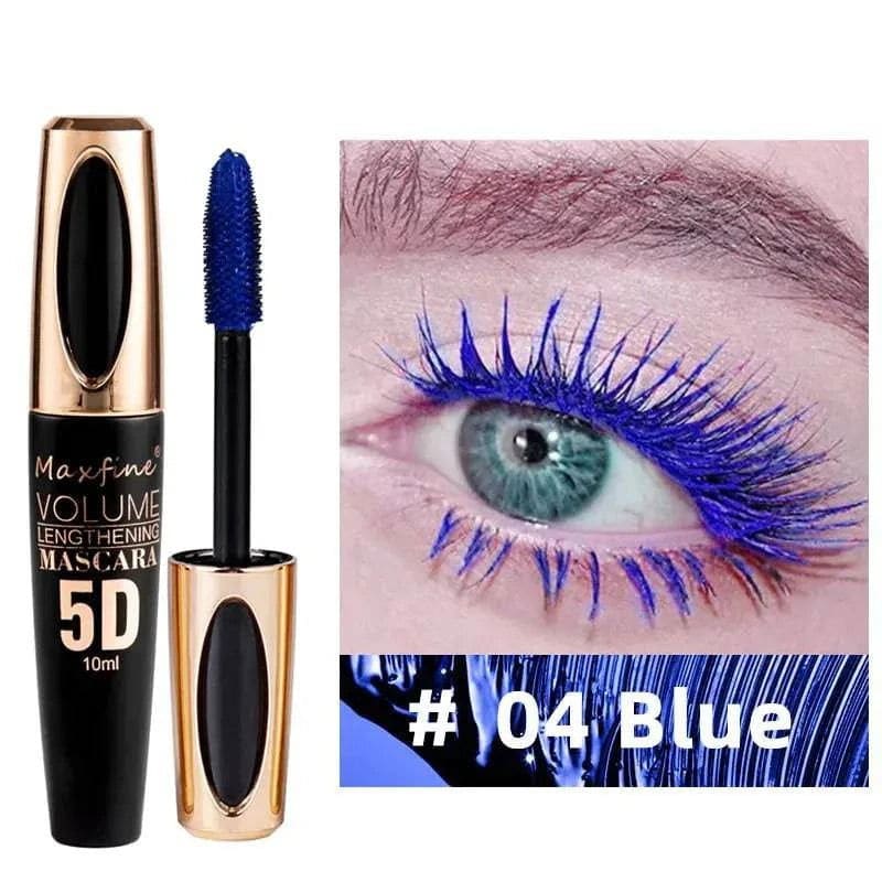 Colorful 5D Volume Mascara: Waterproof Curling Silk Extension Cream - 04