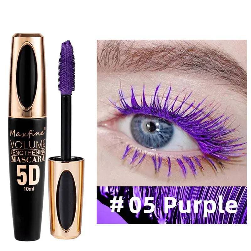 Colorful 5D Volume Mascara: Waterproof Curling Silk Extension Cream - 05