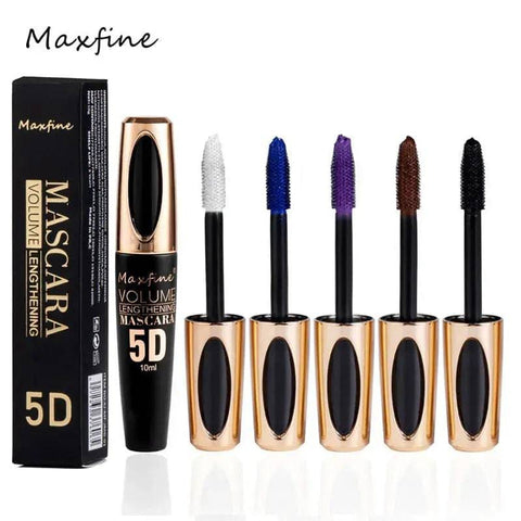 Colorful 5D Volume Mascara: Waterproof Curling Silk Extension Cream