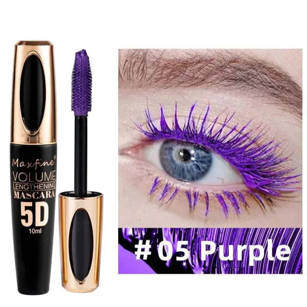 Colorful 5D Volume Waterproof Curling Silk Extension Cream Mascara - Himpall