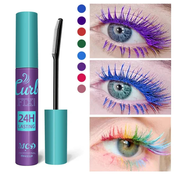 Colorful Slender Mascara – Waterproof Fast Drying Curling Lashes Makeup - Himpall