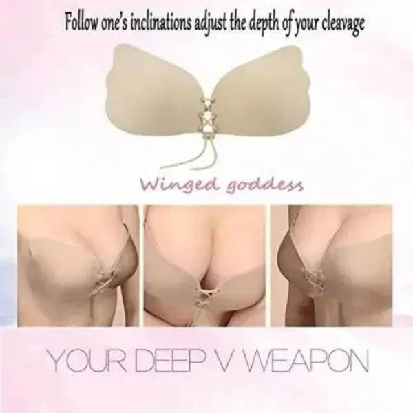 Comfortable Adhesive Push-Up Invisible Strapless Bra for Ultimate Support - Himpall
