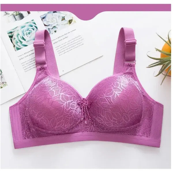 Comfortable Breathable Adjustable Brassiere Thin Section Without Steel Ring Bra Large Breasts Appear Small Side