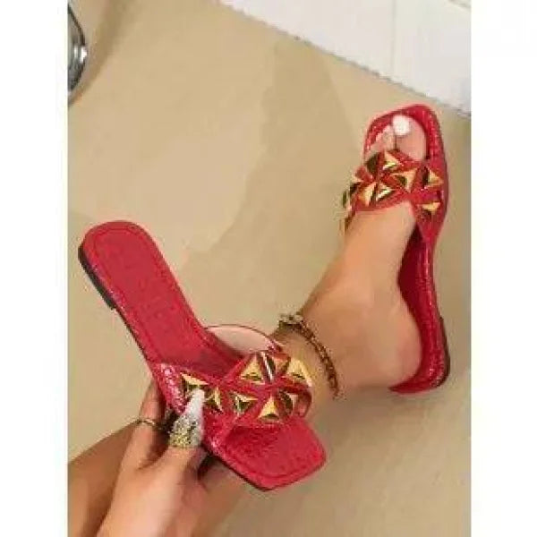 Comfortable Flat Sandals for Women in Plus Sizes with Stylish Design - Himpall