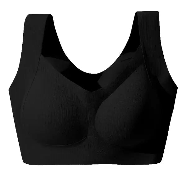Comfortable One-piece Traceless Fixed Cup Women’s Underwear Beautiful Back Sports Vest Sleep Large Size Bra Thin