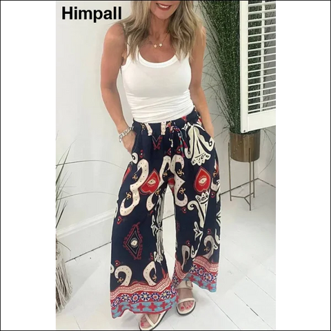 Women’s Pants - Comfortable Wide-Leg and Printed Pants for Summer