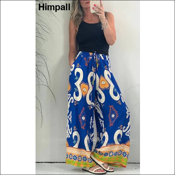 Women’s Pants - Comfortable Wide-Leg and Printed Pants for Summer