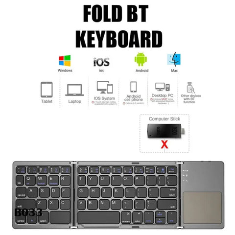 Compact All-in-One Keyboard and Mouse for Working Current Tasks