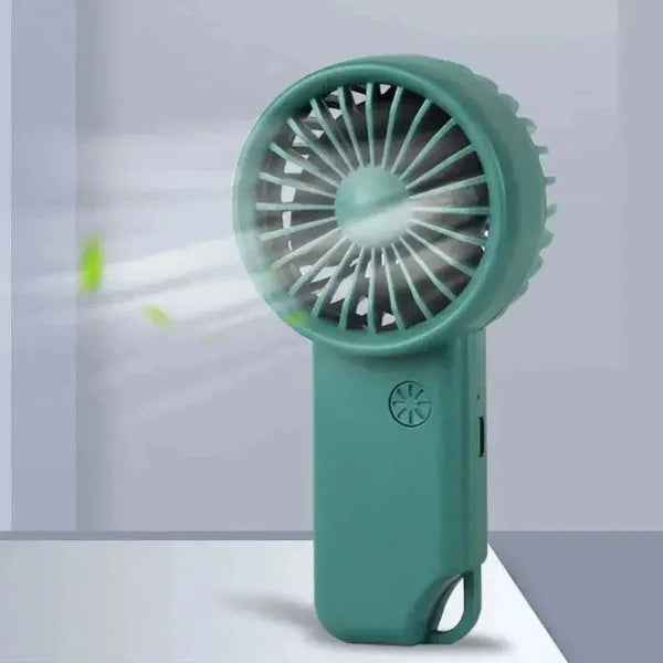Portable Mini Fan - Compact Rechargeable Handheld Fan with LED Light