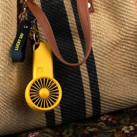 Portable Mini Fan - Compact Rechargeable Handheld Fan with LED Light