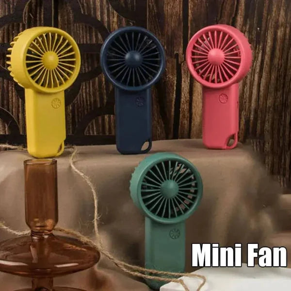 Portable Mini Fan - Compact Rechargeable Handheld Fan with LED Light