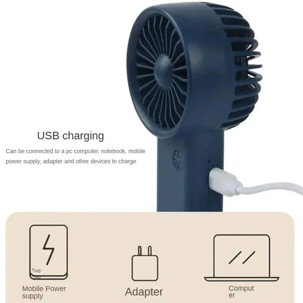 Portable Mini Fan - Compact Rechargeable Handheld Fan with LED Light