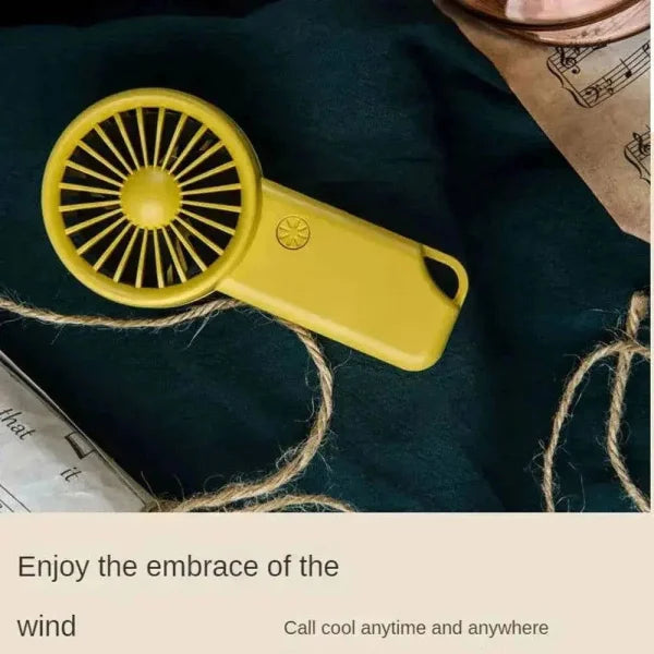 Portable Mini Fan - Compact Rechargeable Handheld Fan with LED Light