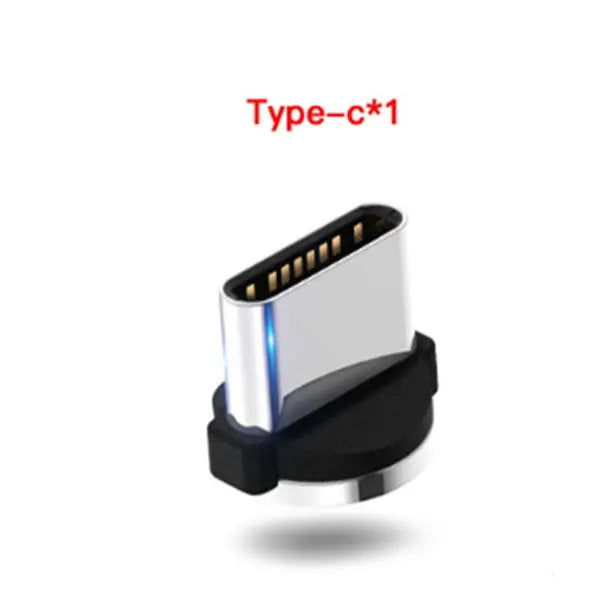 Compatible with Apple Flowing Ligh Magnetic Streamer Data Line Cable for Iphone Android Typec - 5pcs USB TypeC head
