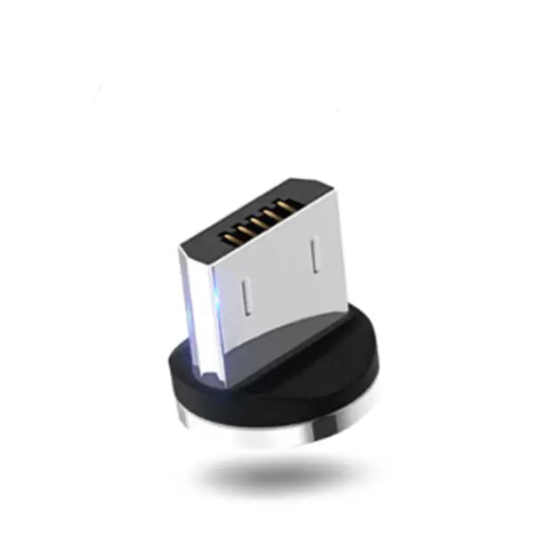 Compatible with Apple Flowing Ligh Magnetic Streamer Data Line Cable for Iphone Android Typec - 5pcs Micro USB head